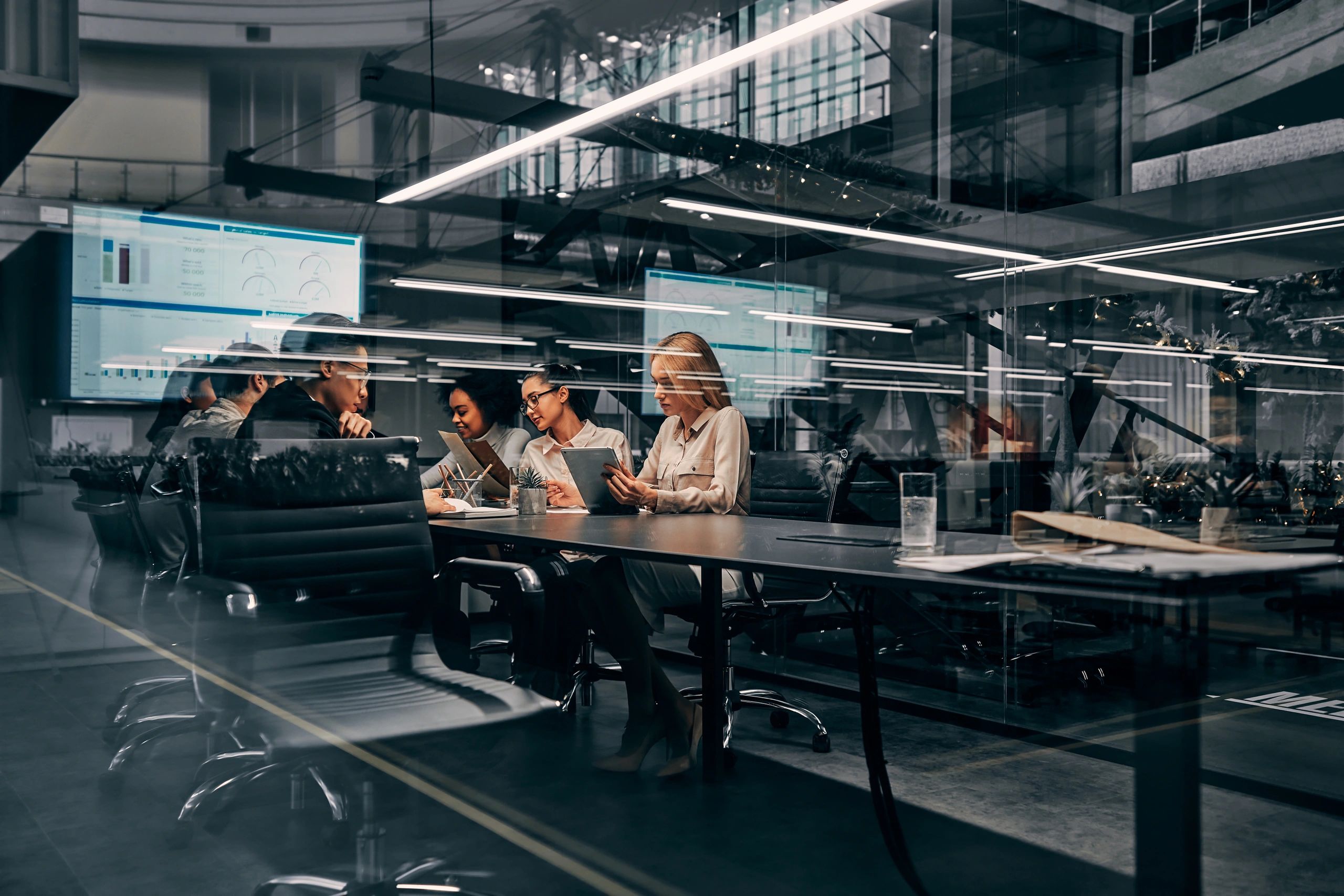 IT consulting team modern office